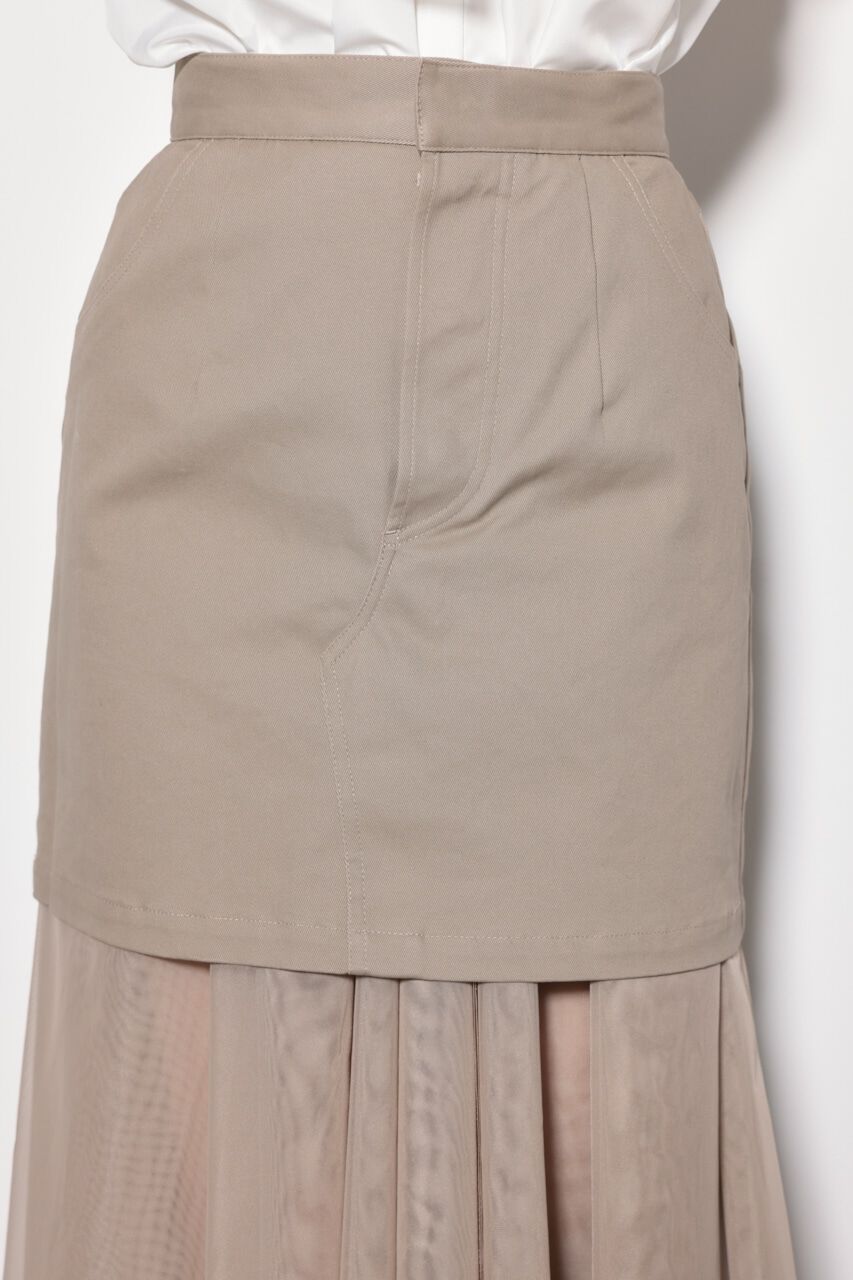 rienda「リバーシブルチュールジャストウエストスカート」|スカート|