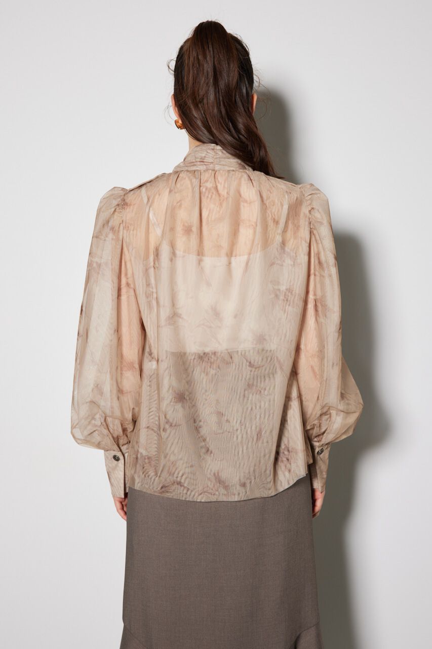 rienda「チュールボウタイネックトップス」|シャツ・ブラウス|