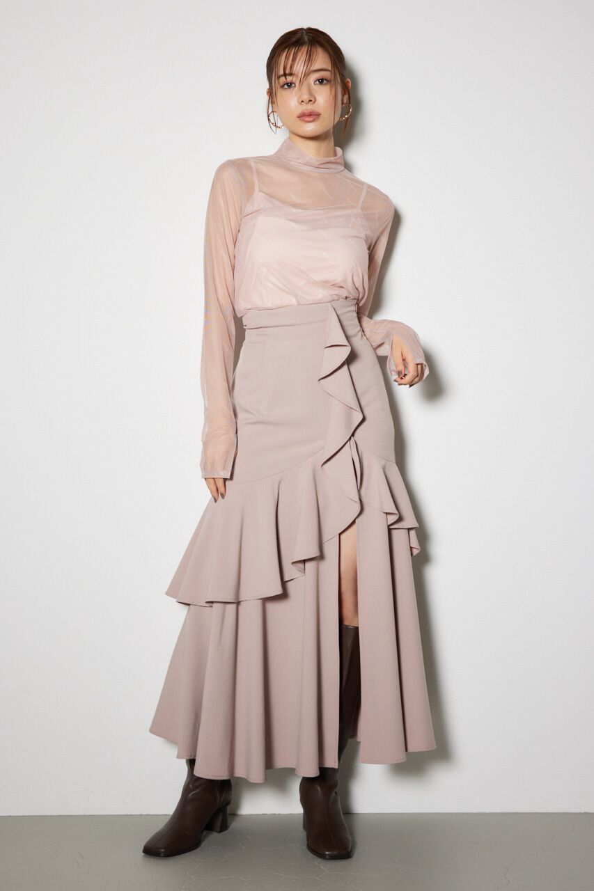 rienda「ダブルフリルスリットスコートショートパンツ」|その他|