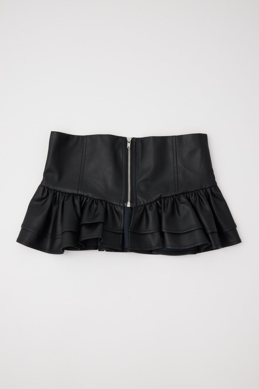 rienda「フェイクレザーコルセット」|ベルト|BLK