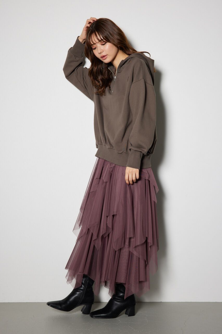 rienda「Bigパーカーロゴスウェットトップス」|Tシャツ・カットソー|