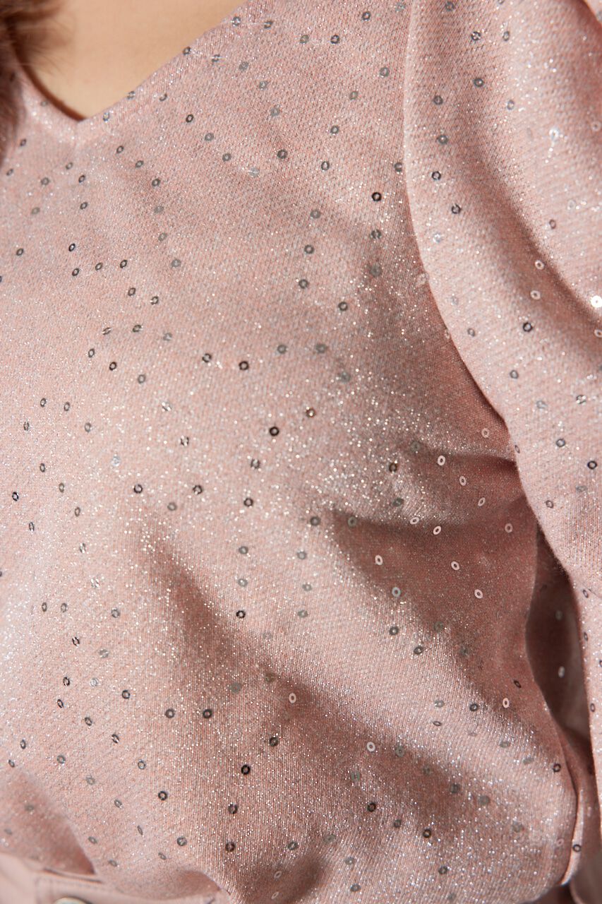 rienda「スパークリングギャザースリーブカットトップス」|Tシャツ・カットソー|