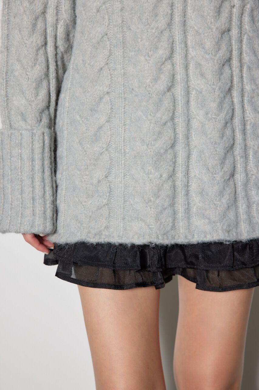 rienda「ケーブルルーズニット ワンピース」|ワンピース|