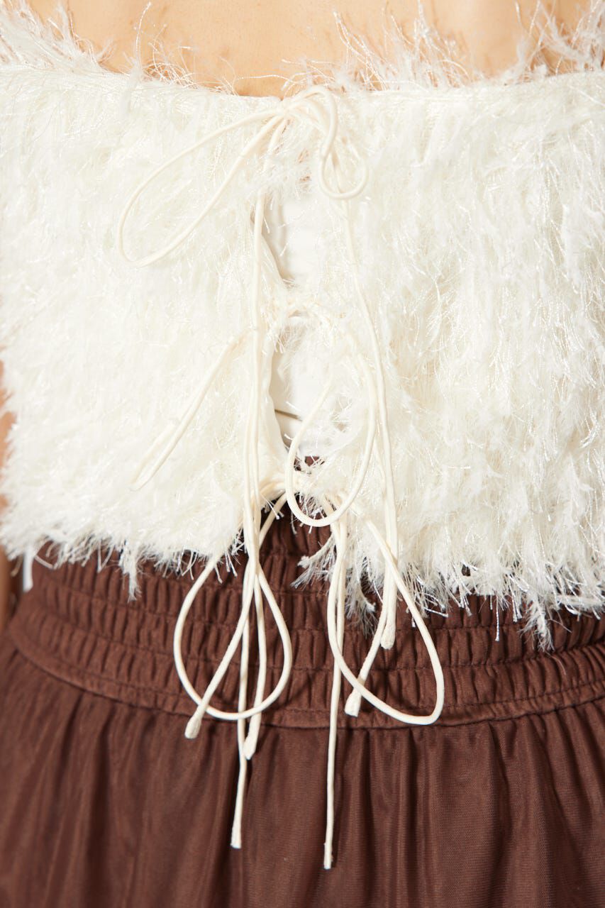 rienda「フェイクシアーフェザービスチェ」|キャミソール|