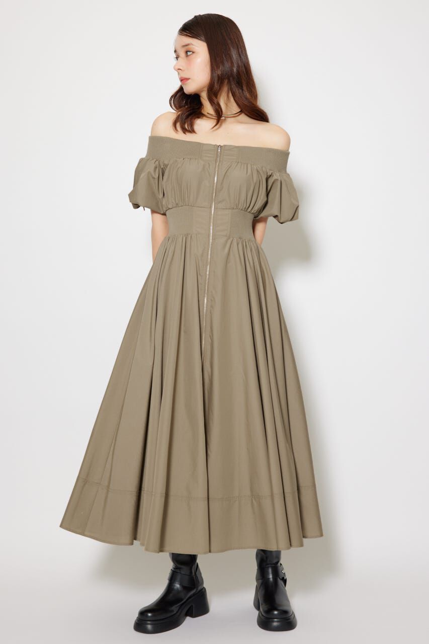 rienda「MA-1オフショルフレアワンピース」|ワンピース|