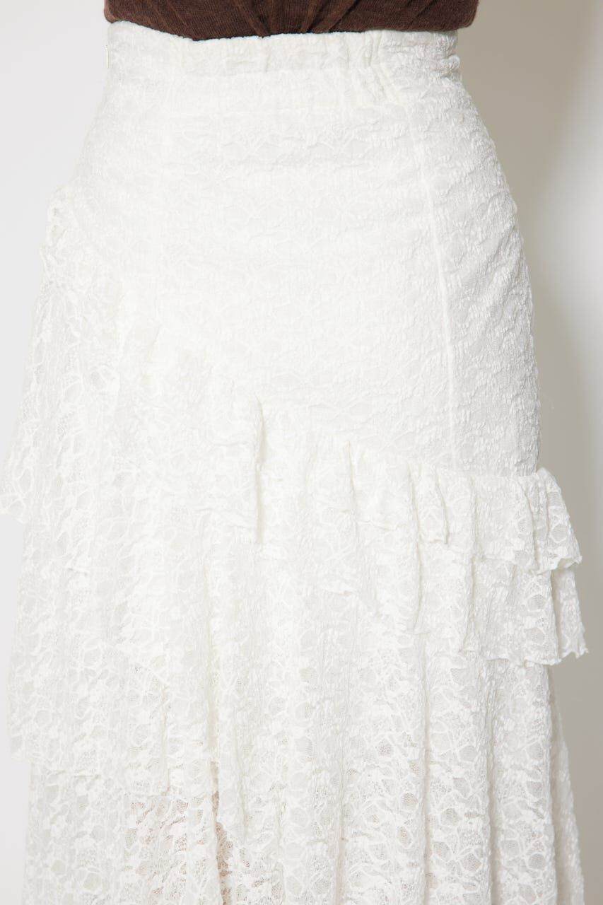 rienda「レースラッフルロングハイウエストスカート」|スカート|