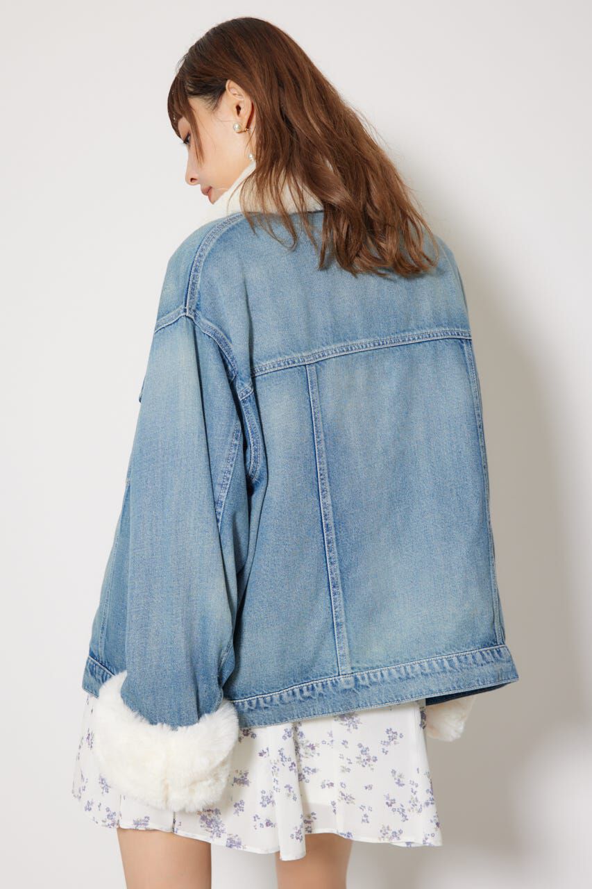 rienda「many wayステンカラーデニムブルゾン」|ブルゾン・スタジャン|