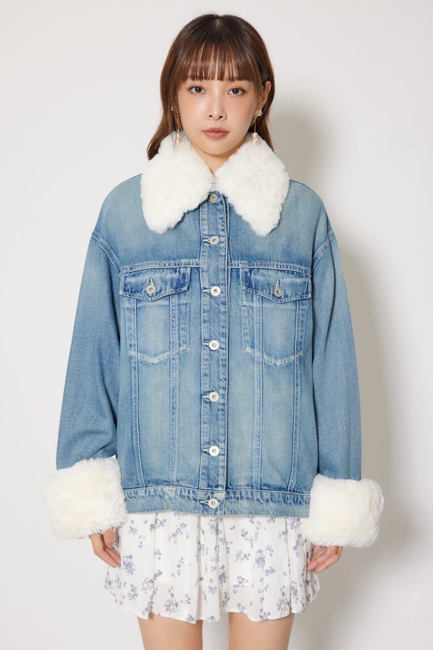 rienda「many wayステンカラーデニムブルゾン」|ブルゾン・スタジャン|