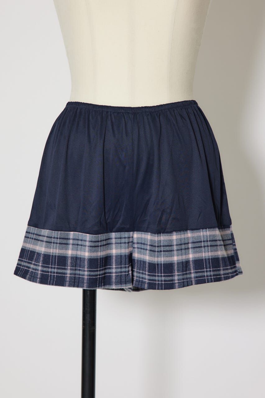 rienda「2WAYアシンメトリーチェックジャストウエストスカート」|スカート|