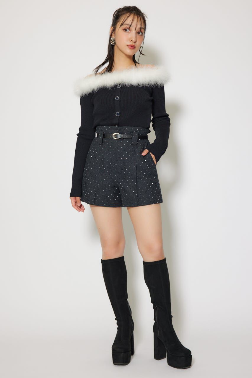 rienda「ベルト付きピンタックショートパンツ」|その他|