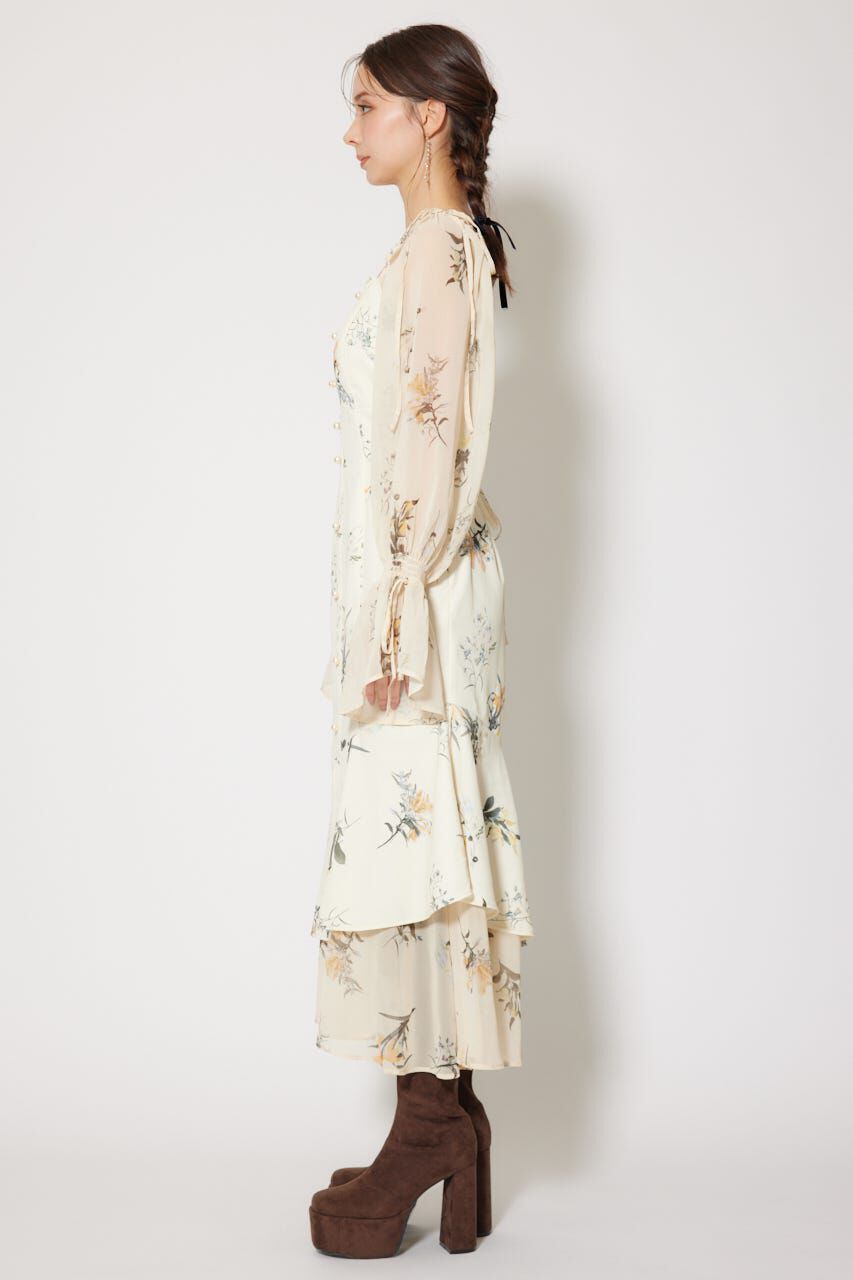 rienda「ビスチェパターンアシンンメトリーマーメイドワンピース」|ワンピース|