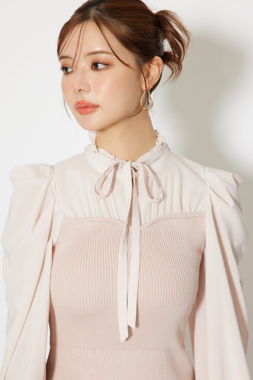 rienda「チュールドッキングニットマーメイドワンピース」|ワンピース|