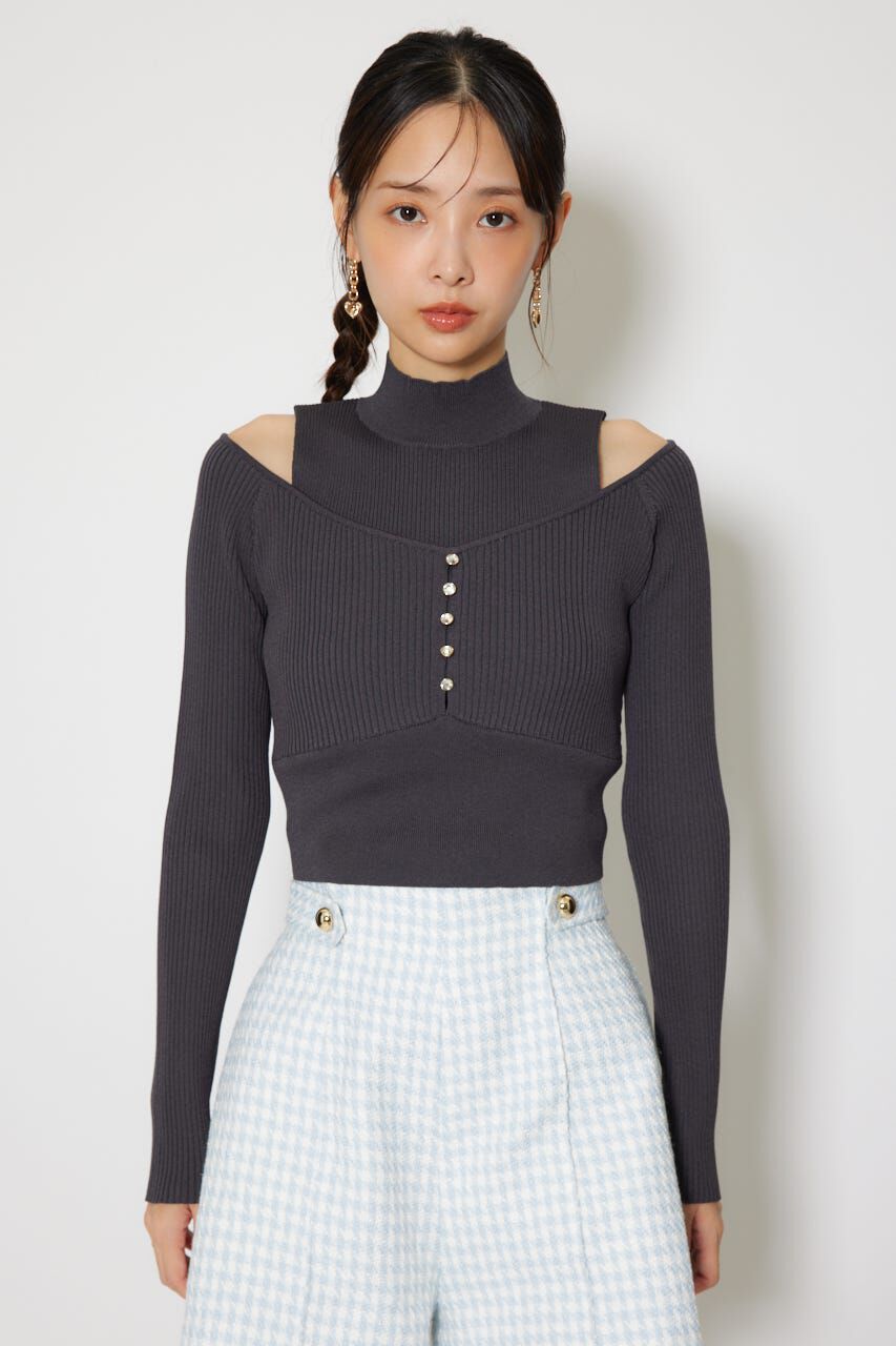 rienda「レイヤードニットトップス」|ニット・セーター|