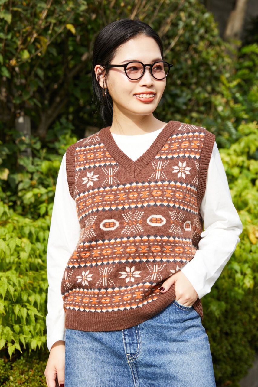 RODEO CROWNS「ノルディックニットベストセット_Y」|ダウンベスト・ベスト|