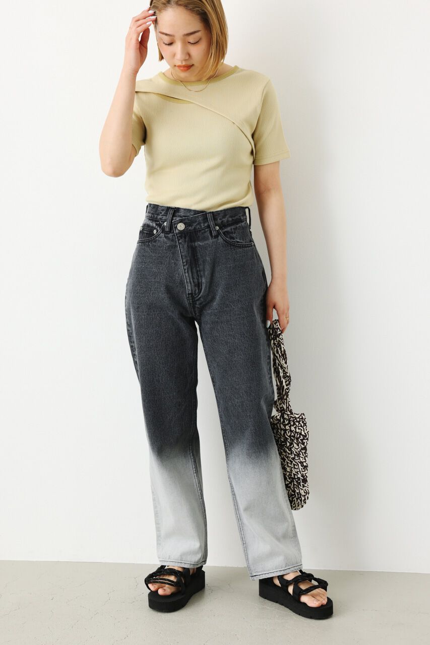 RODEO CROWNS「Gradation Color ストレートデニム」|デニム|BLK