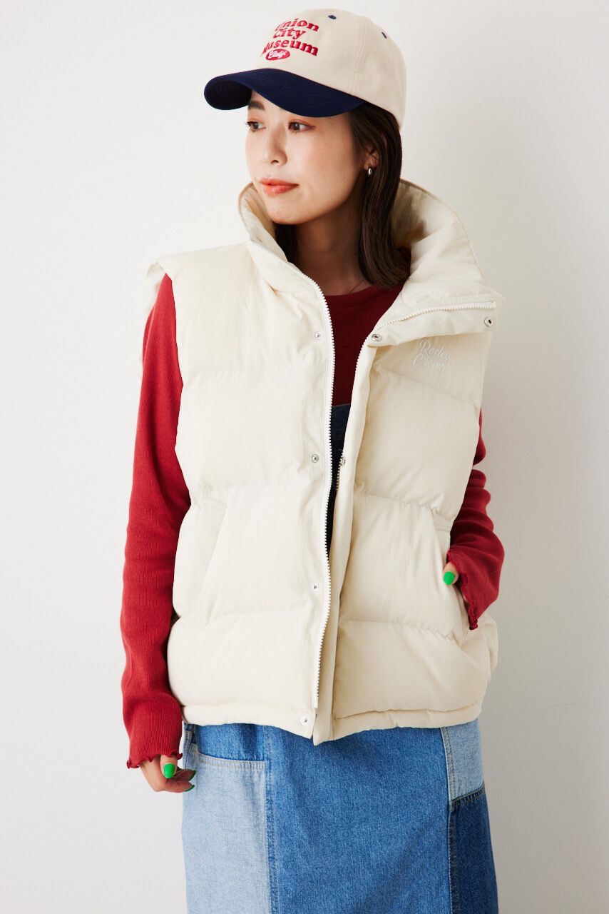 RODEO CROWNS「スタンドネック PUFF ベスト」|ダウンベスト・ベスト|