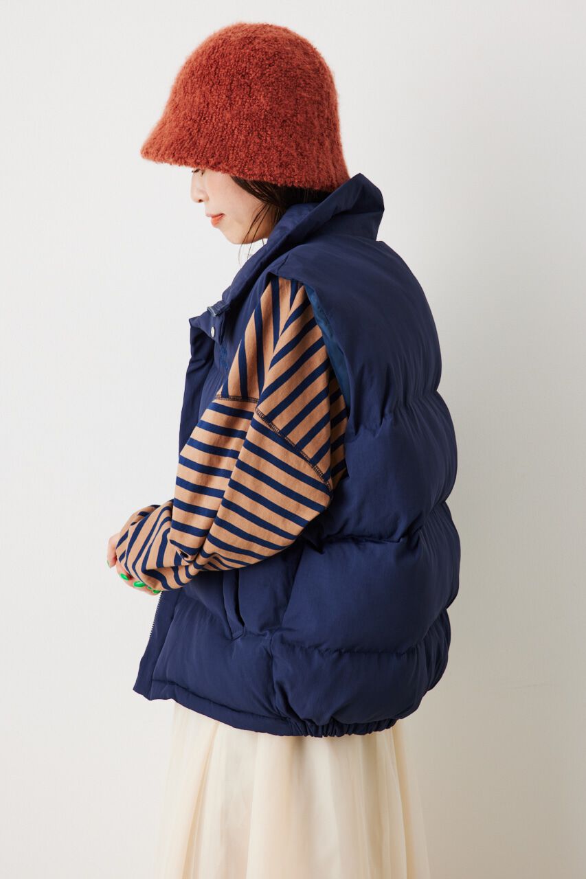 RODEO CROWNS「スタンドネック PUFF ベスト」|ダウンベスト・ベスト|