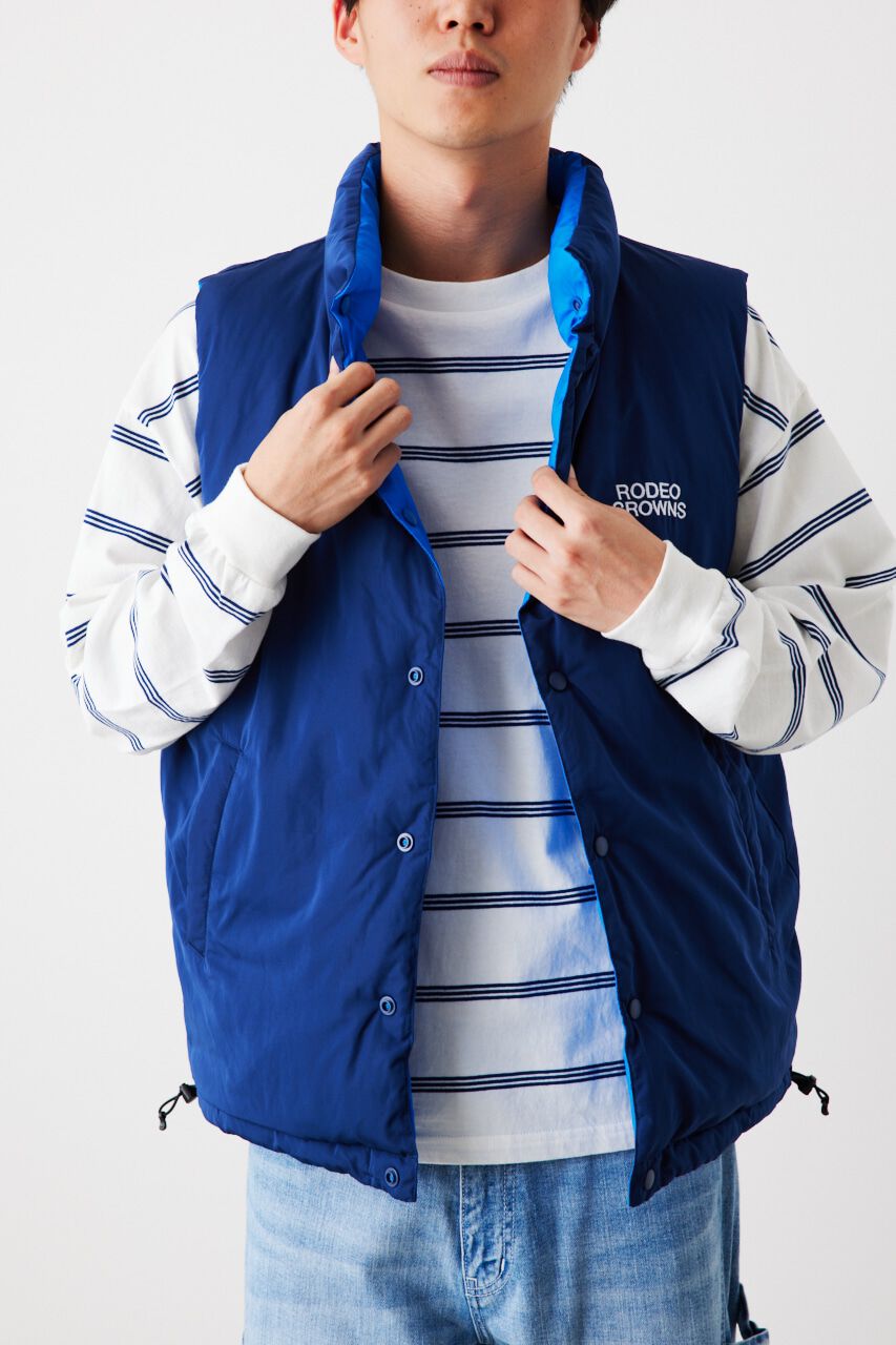RODEO CROWNS「リバーシブル PUFF VEST」|ダウンベスト・ベスト|