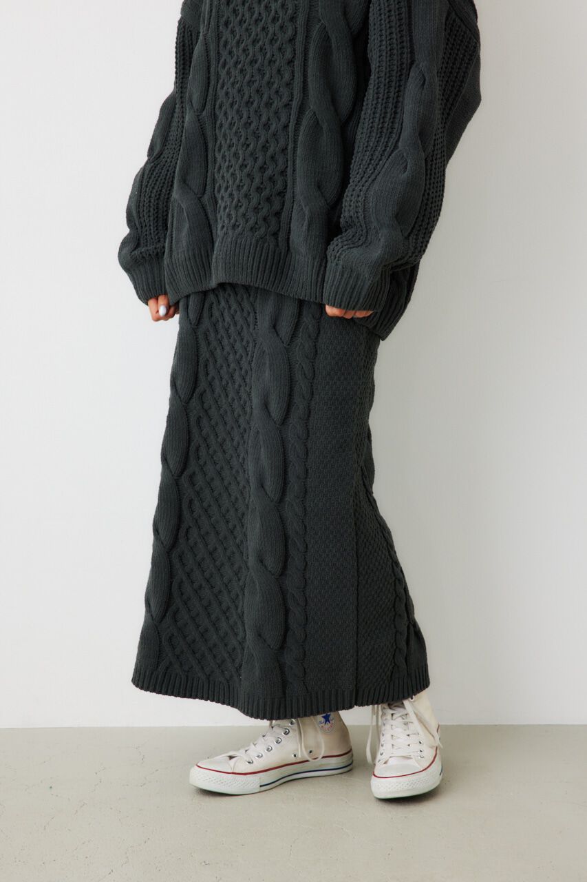 RODEO CROWNS「モールニットケーブルスカート」|スカート|