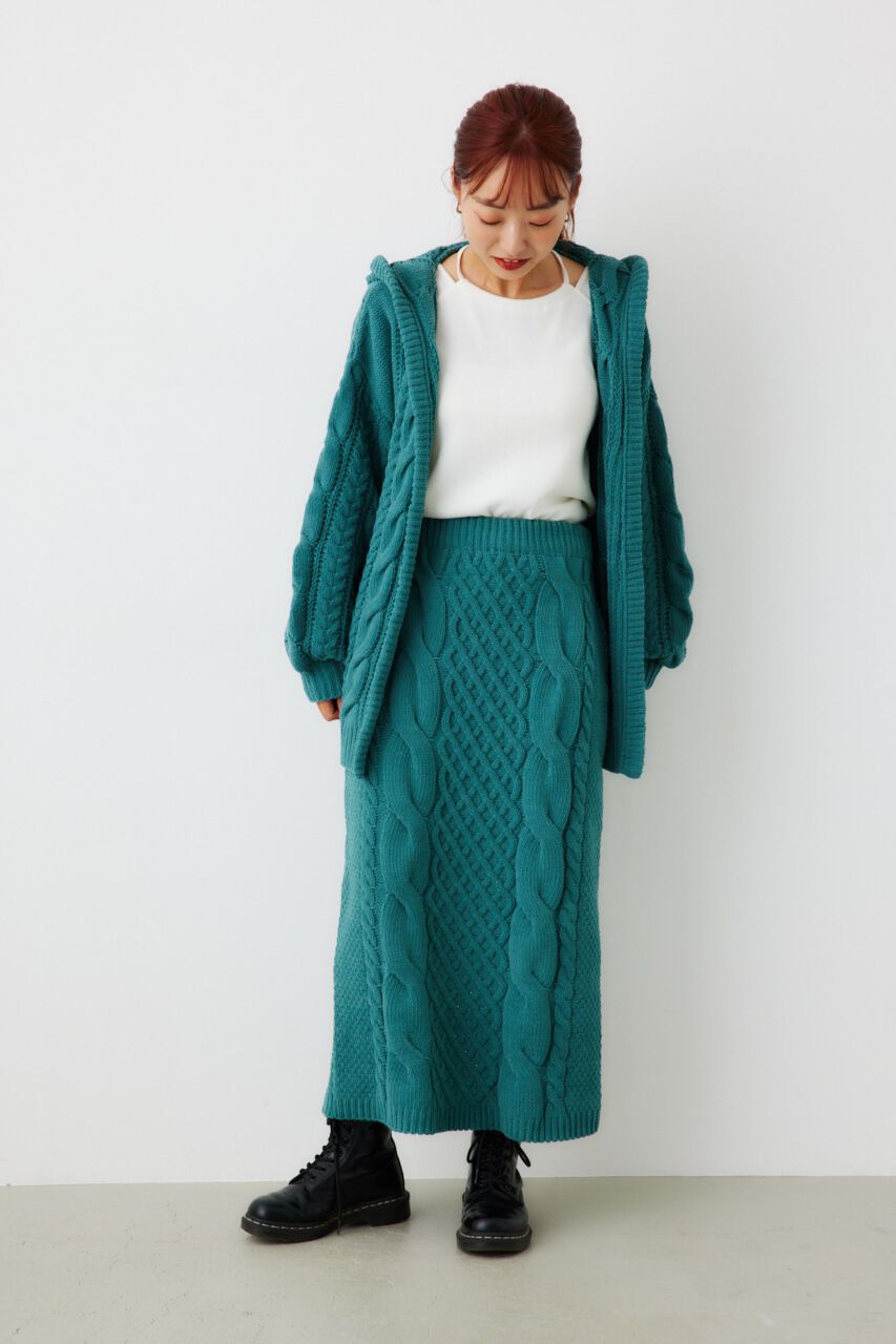 RODEO CROWNS「モールニットケーブルスカート」|スカート|