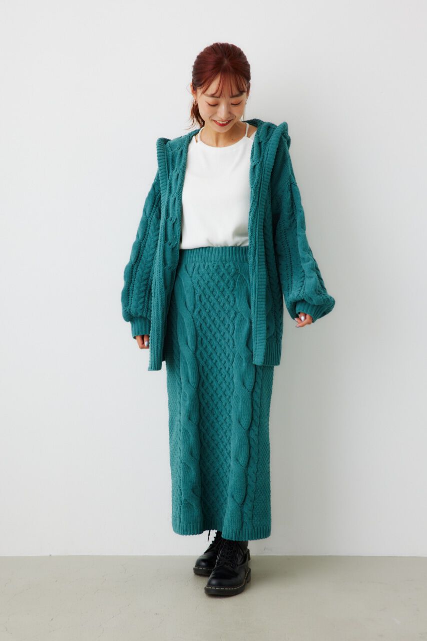 RODEO CROWNS「モールニットケーブルスカート」|スカート|