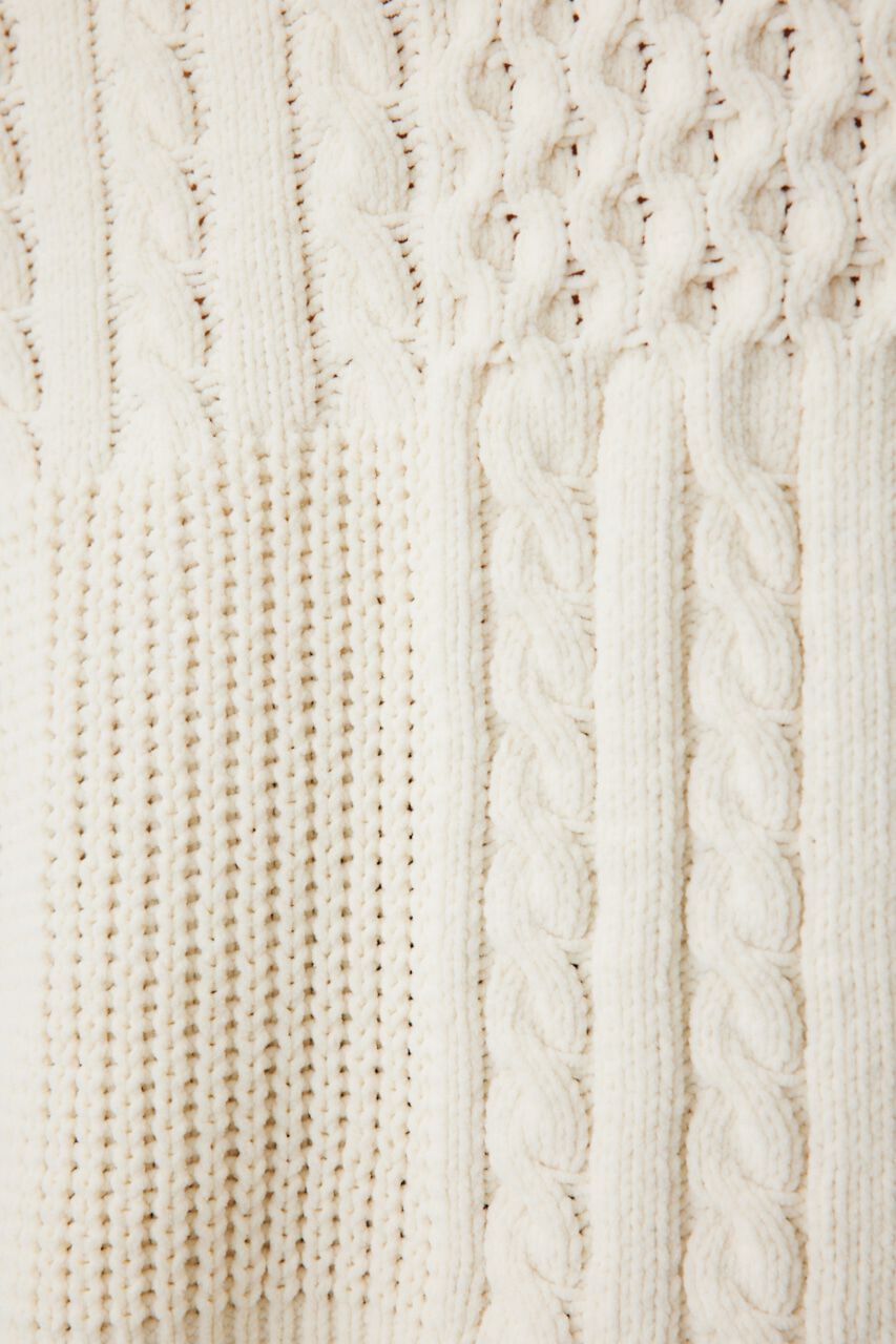 RODEO CROWNS「メンズモールケーブルニットトップス」|ニット・セーター|