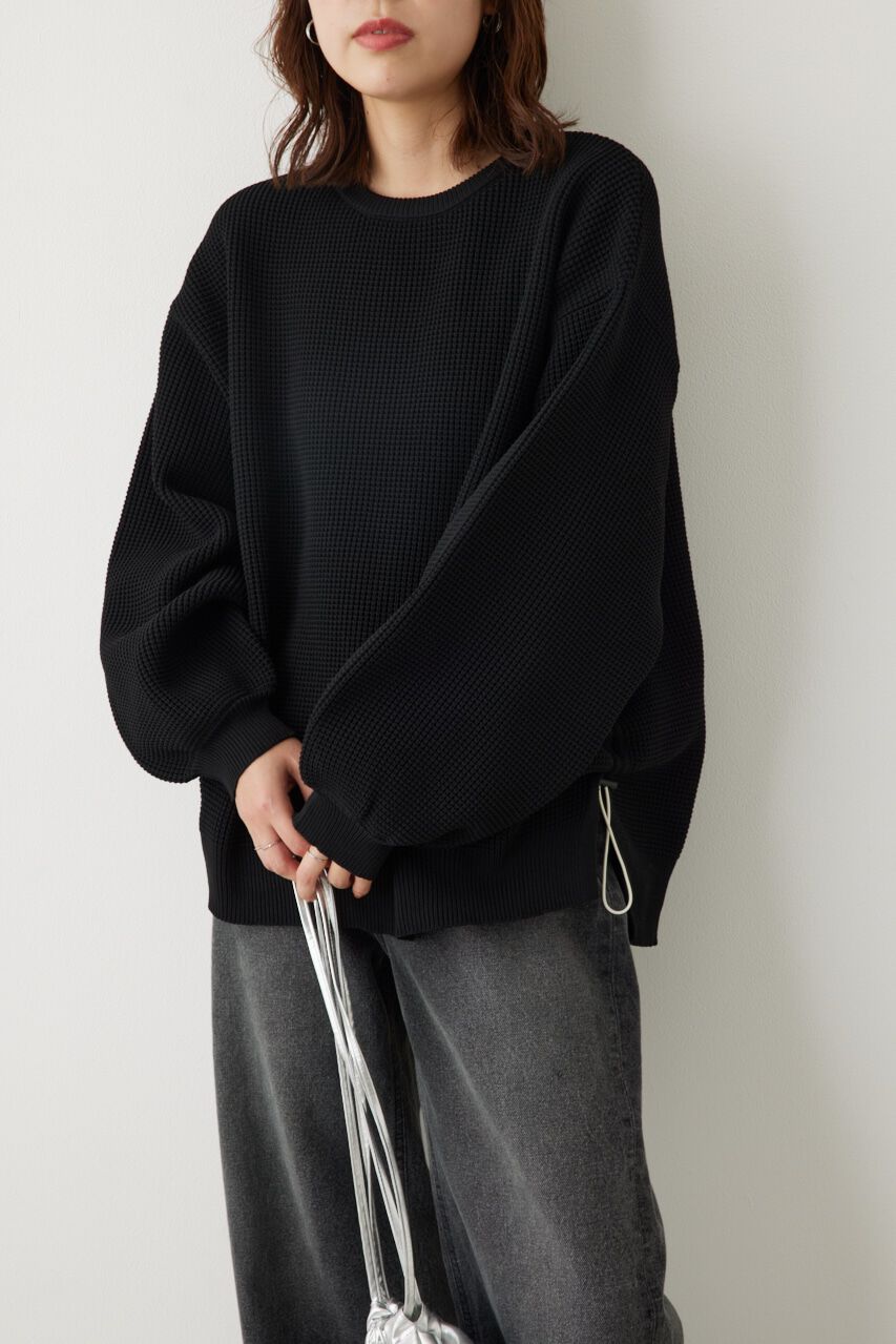 RODEO CROWNS「A-LIGHT KNITスピンドルボリュームトップス」|ニット・セーター|BLK