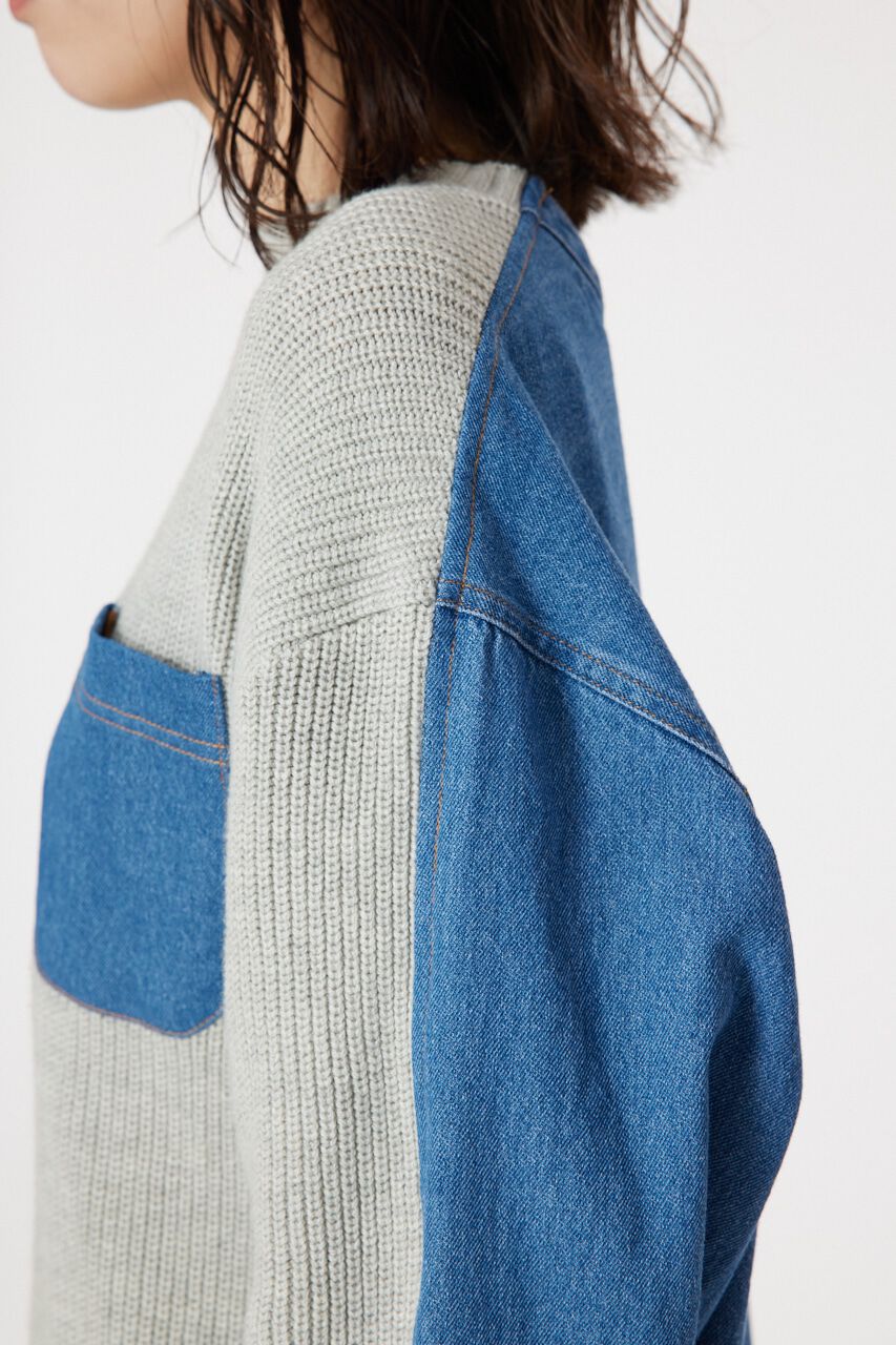 RODEO CROWNS「デニムドッキングニットワンピース」|ワンピース|