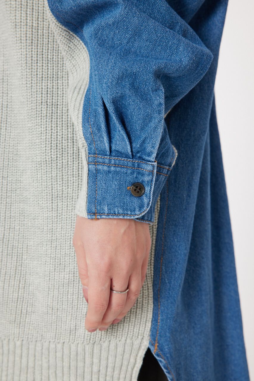 RODEO CROWNS「デニムドッキングニットワンピース」|ワンピース|