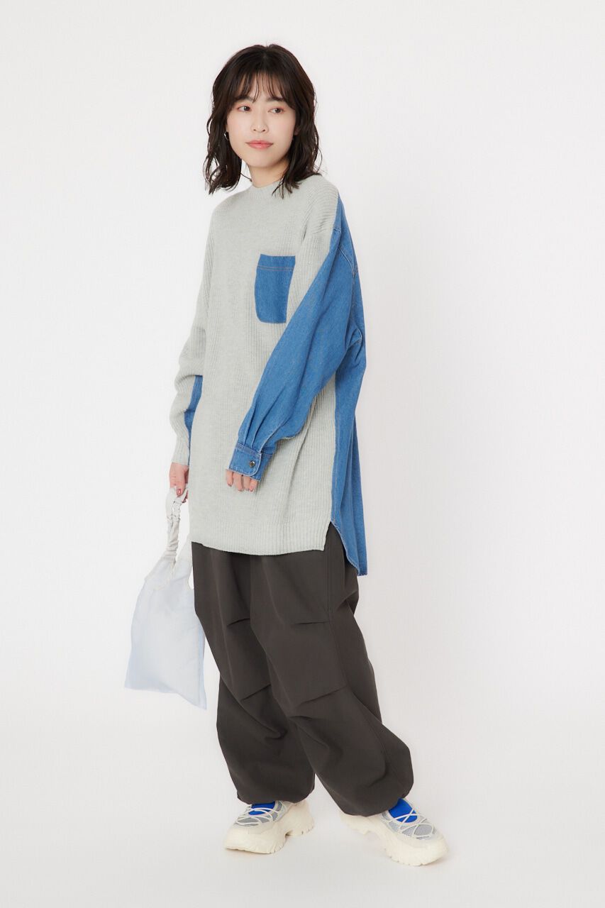 RODEO CROWNS「デニムドッキングニットワンピース」|ワンピース|