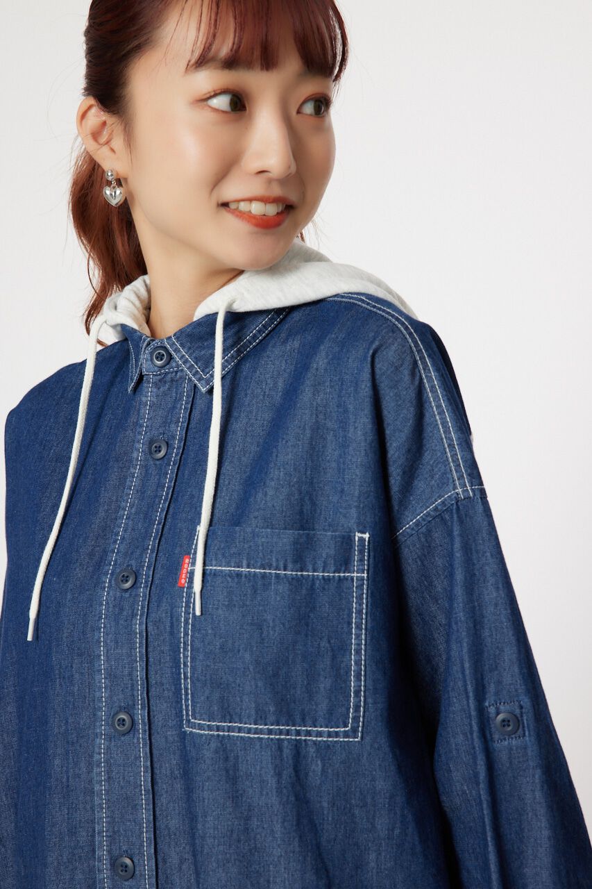 RODEO CROWNS「カラーステッチシャツワンピース」|ワンピース|