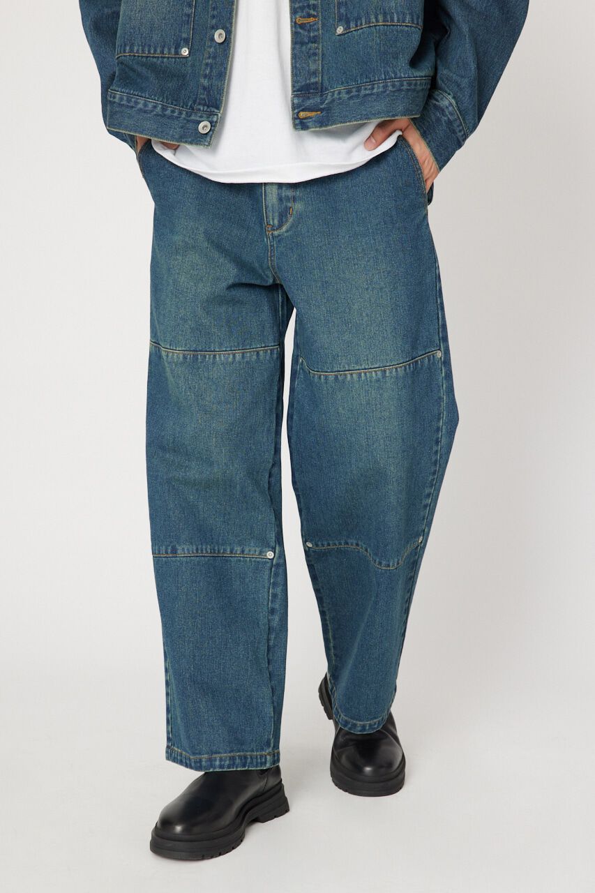 RODEO CROWNS「WORK DOUBLE KNEE パンツ」|デニム|