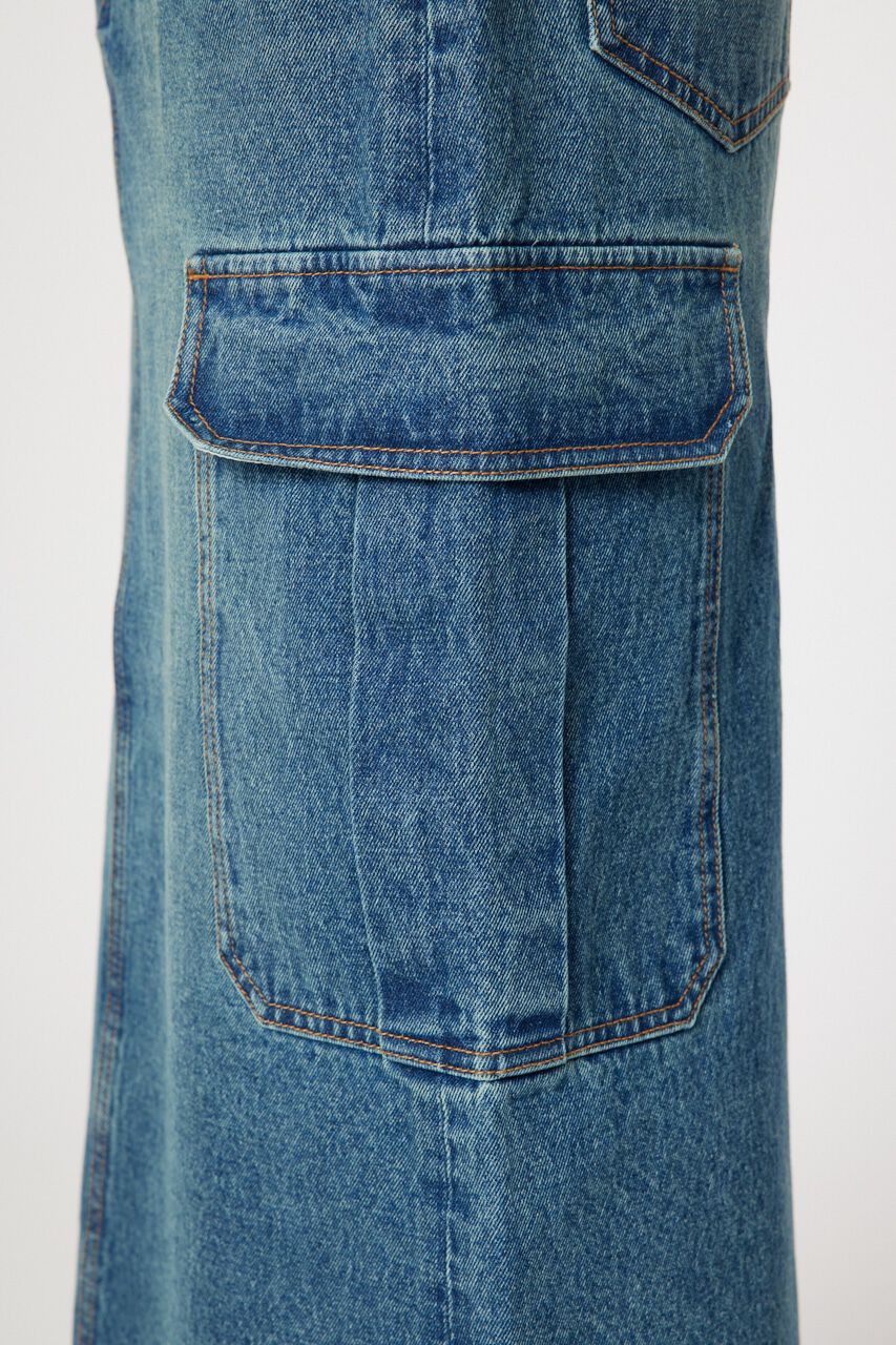 RODEO CROWNS「デニムカーゴマキシスカート」|スカート|