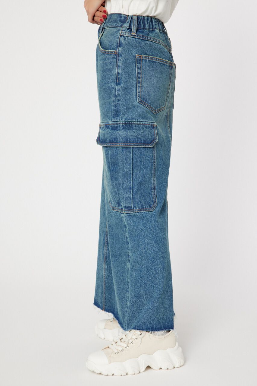 RODEO CROWNS「デニムカーゴマキシスカート」|スカート|