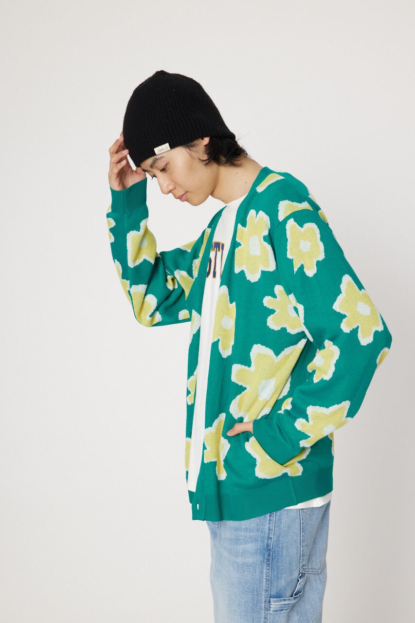 RODEO CROWNS「フラワージャガードニットカーディガン」|カーディガン|