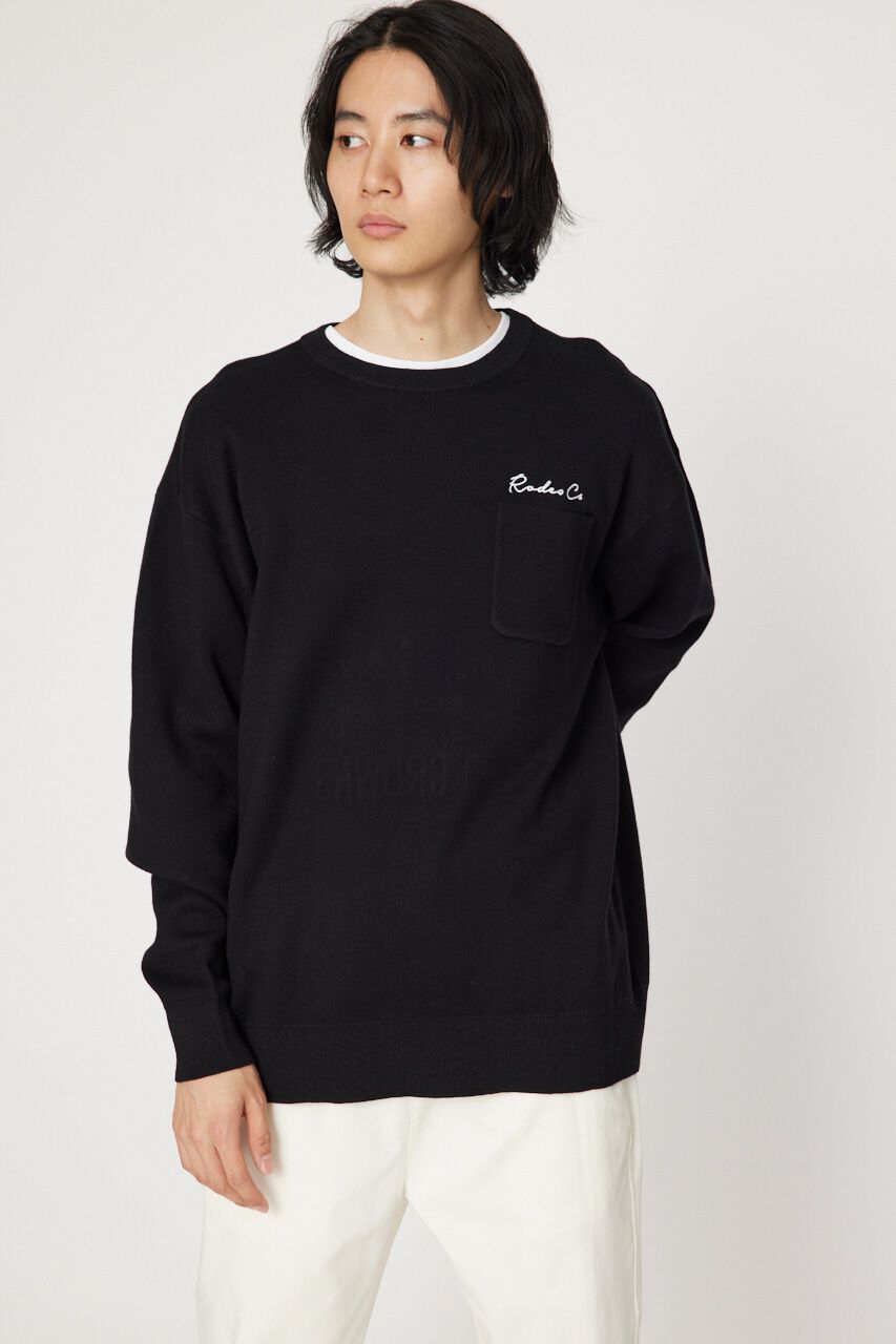 RODEO CROWNS「メンズ CROWN OG パッチニットトップス」|ニット・セーター|