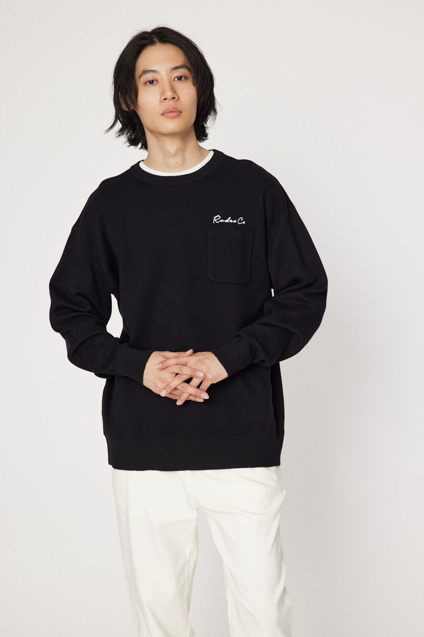 RODEO CROWNS「メンズ CROWN OG パッチニットトップス」|ニット・セーター|