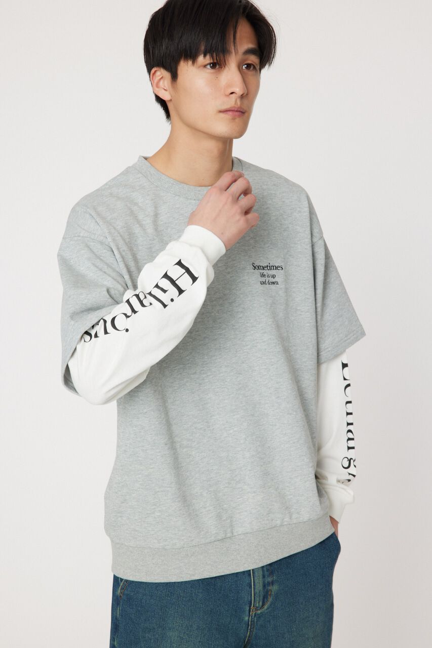 RODEO CROWNS「ミニ裏毛Sometimesレイヤードライクトップス」|Tシャツ・カットソー|T.GRY