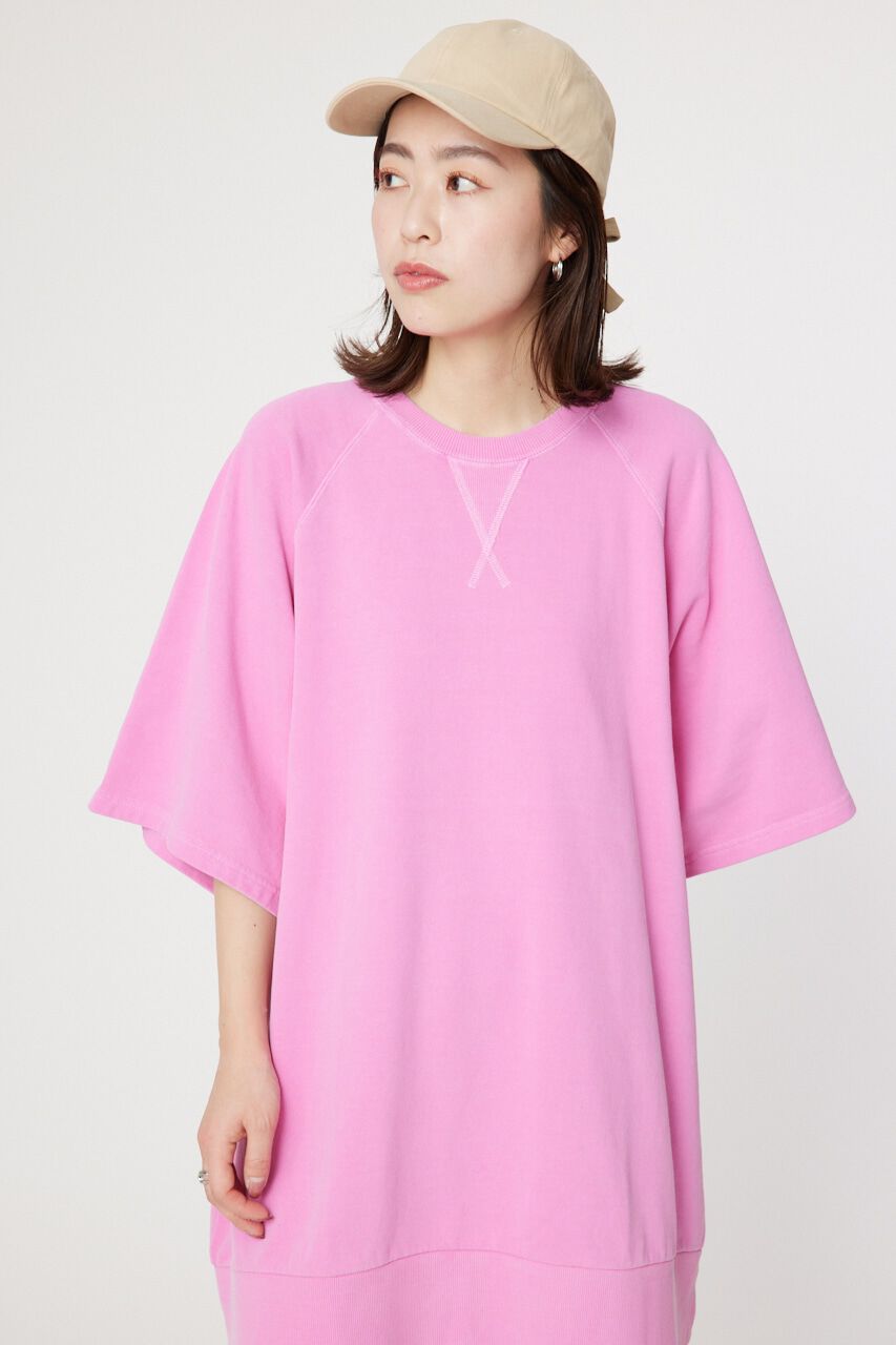 RODEO CROWNS「ミニ裏毛ピグメントビッグスウェットチュニック」|ワンピース|