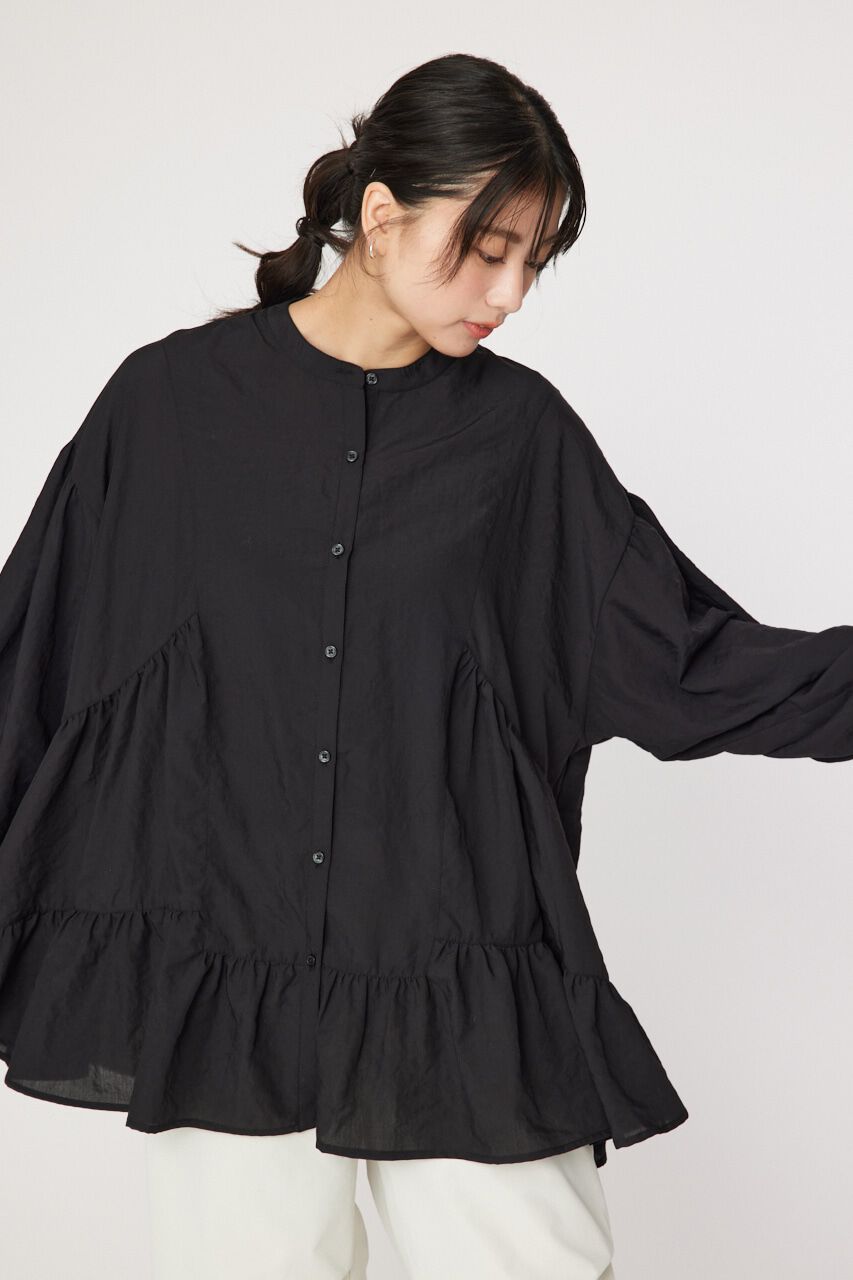 RODEO CROWNS「バンドカラーティアードチュニック」|シャツ・ブラウス|