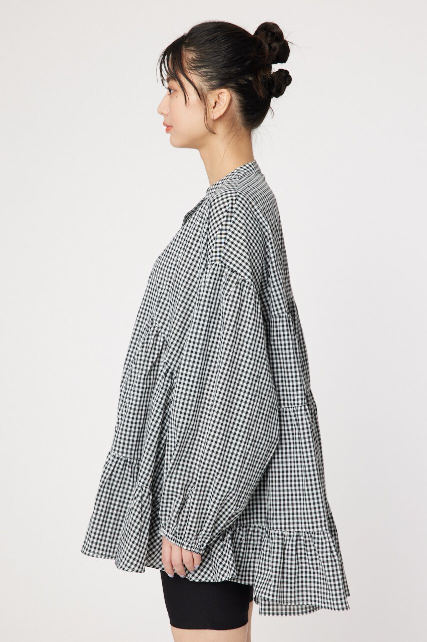 RODEO CROWNS「バンドカラーティアードチュニック」|シャツ・ブラウス|