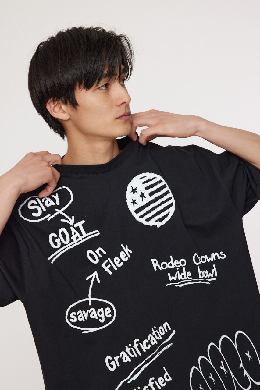 RODEO CROWNS「ラクガキハッポウ Tシャツ」|Tシャツ・カットソー|