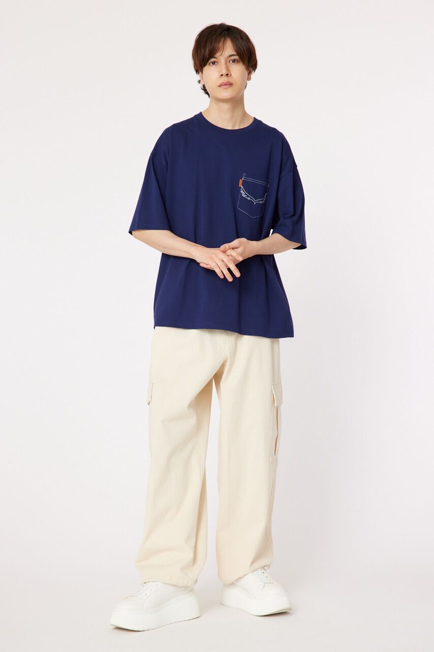 RODEO CROWNS「メンズ デニムパッチTシャツ」|Tシャツ・カットソー|