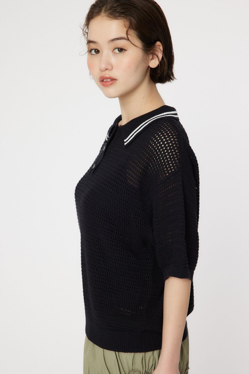 RODEO CROWNS「メッシュニットポロシャツ」|ニット・セーター|