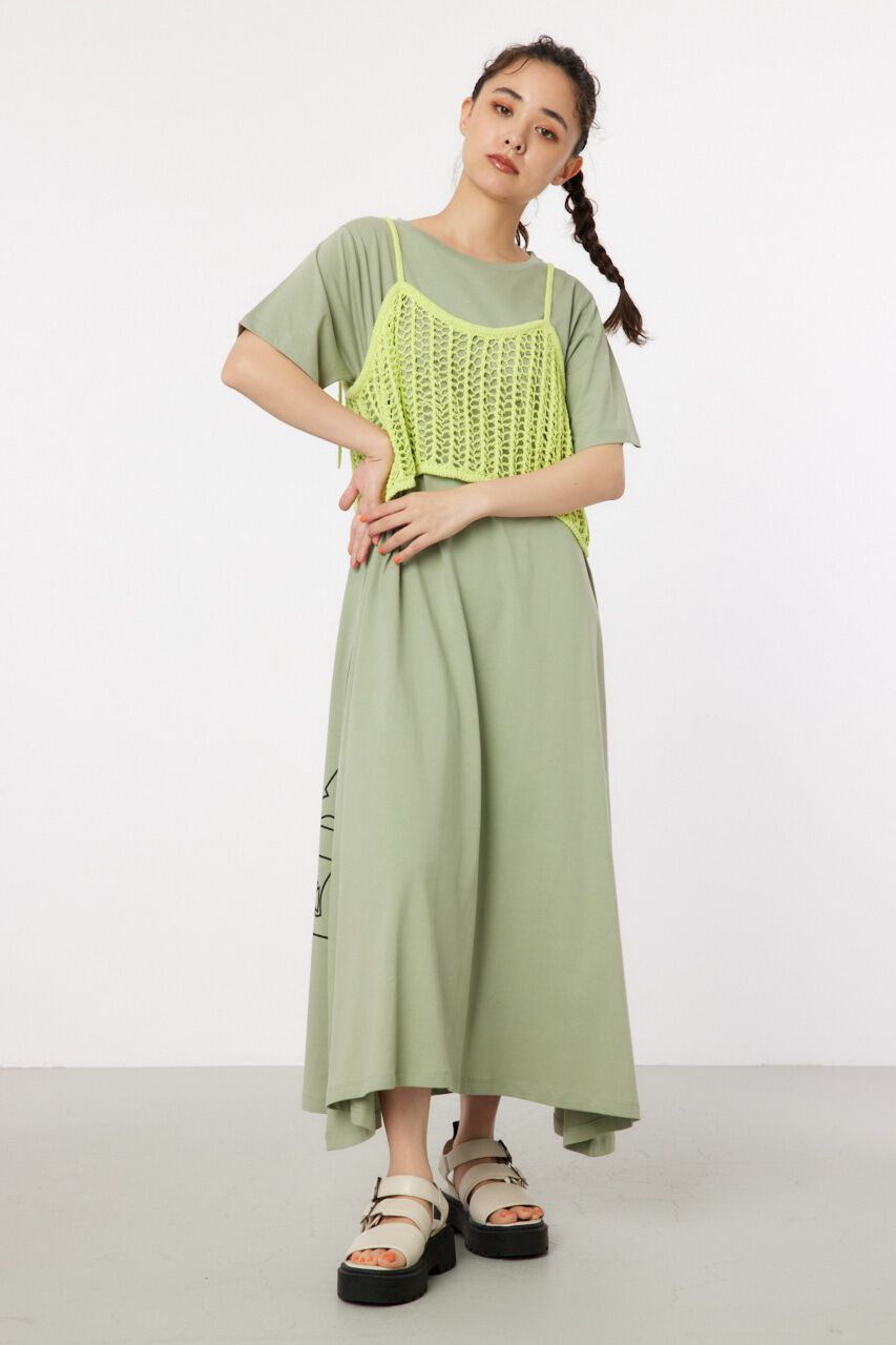 RODEO CROWNS「ラインクラウンロゴマキシTワンピース」|ワンピース|