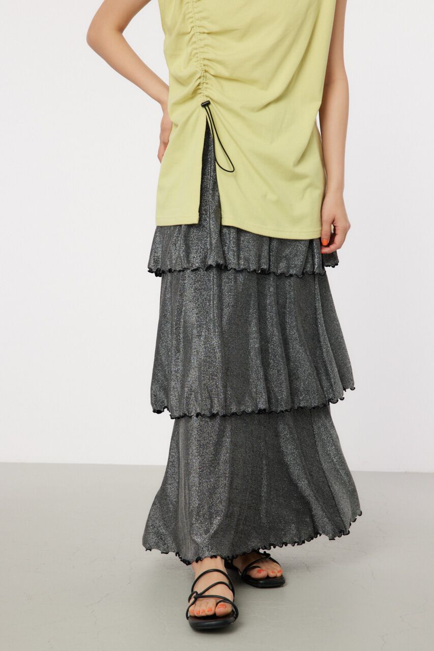 RODEO CROWNS「ラメカットティアードスカート」|スカート|