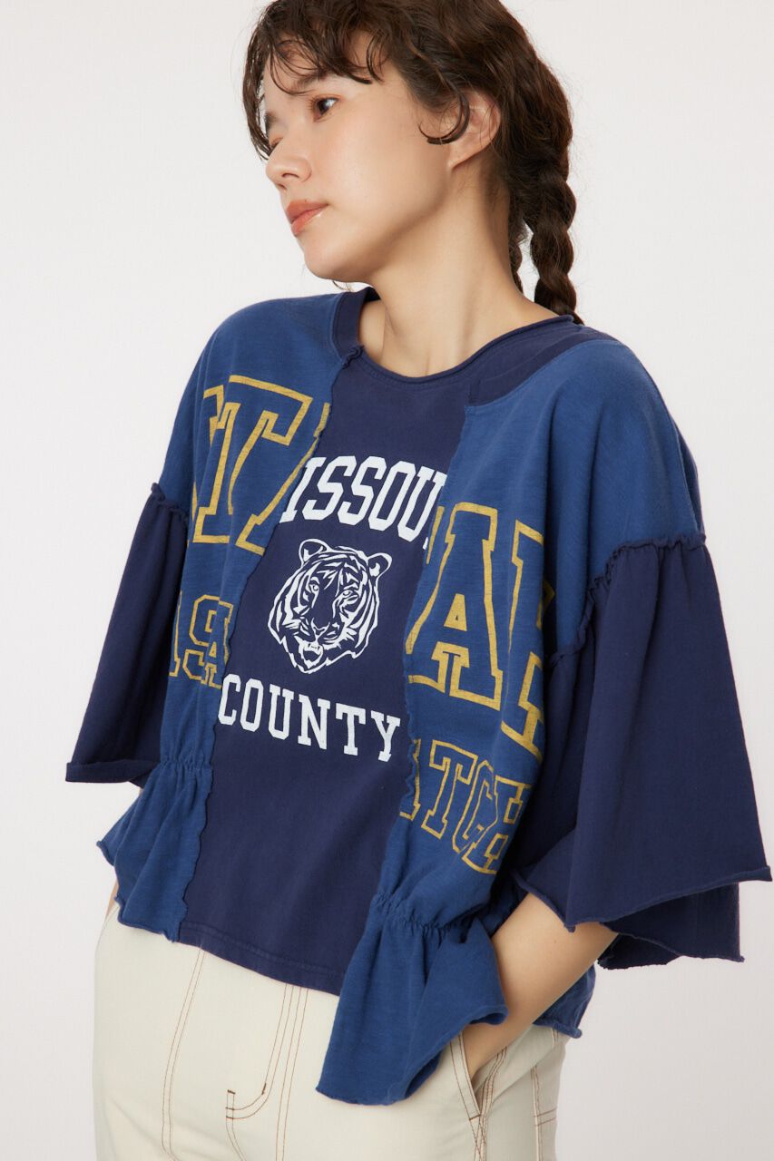 RODEO CROWNS「ドッキングカレッジトップス」|Tシャツ・カットソー|NVY