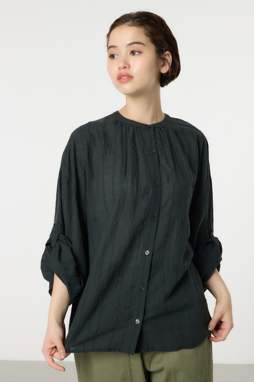 RODEO CROWNS「リネンライクロールアップシャツ」|シャツ・ブラウス|C.GRY