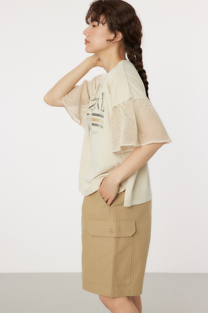 RODEO CROWNS「フリルメッシュスリーブトップス」|Tシャツ・カットソー|