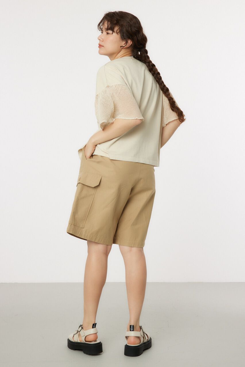 RODEO CROWNS「フリルメッシュスリーブトップス」|Tシャツ・カットソー|